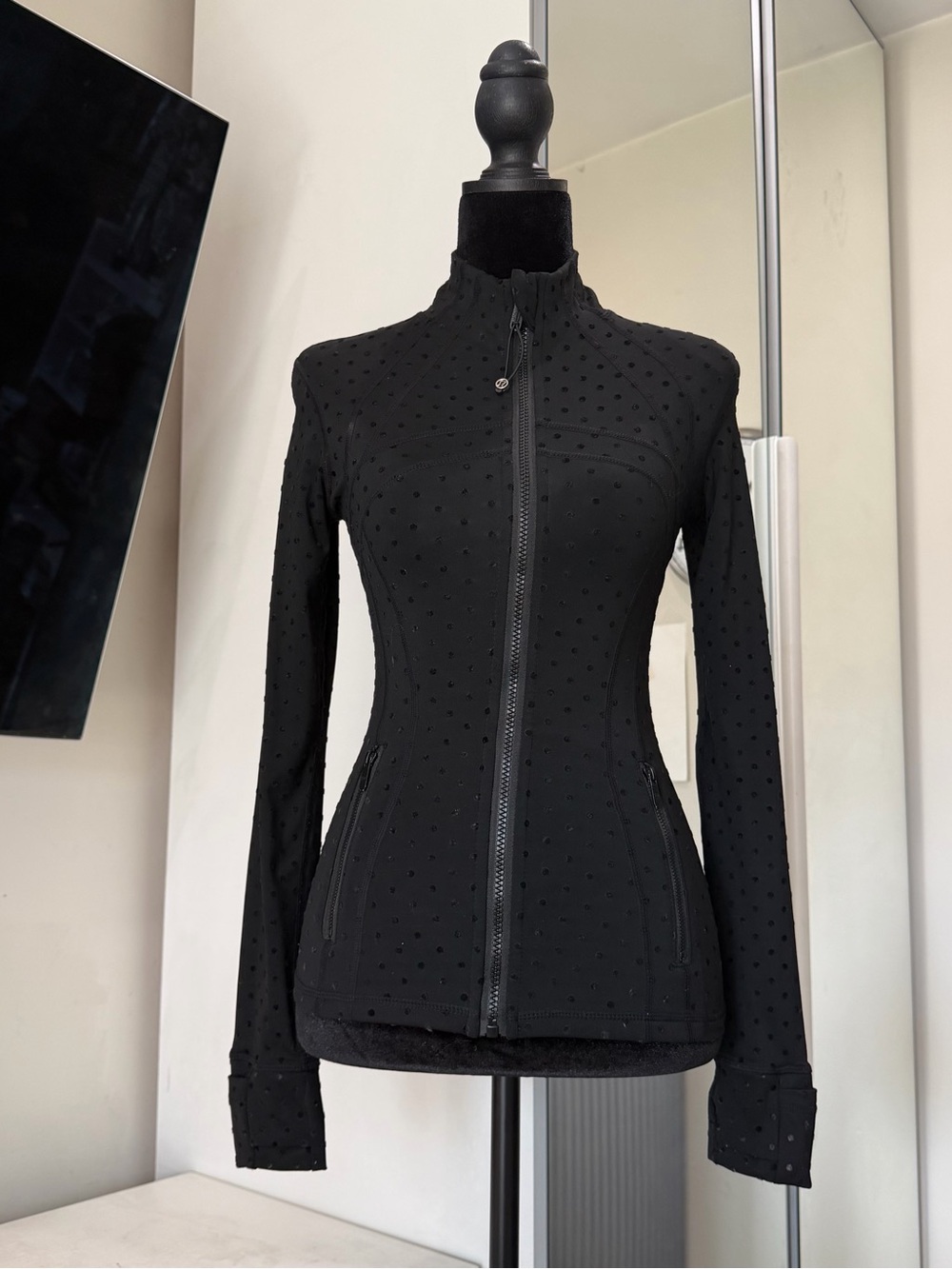 Lululemon Define Jacket Black Polka Dot Full Zip